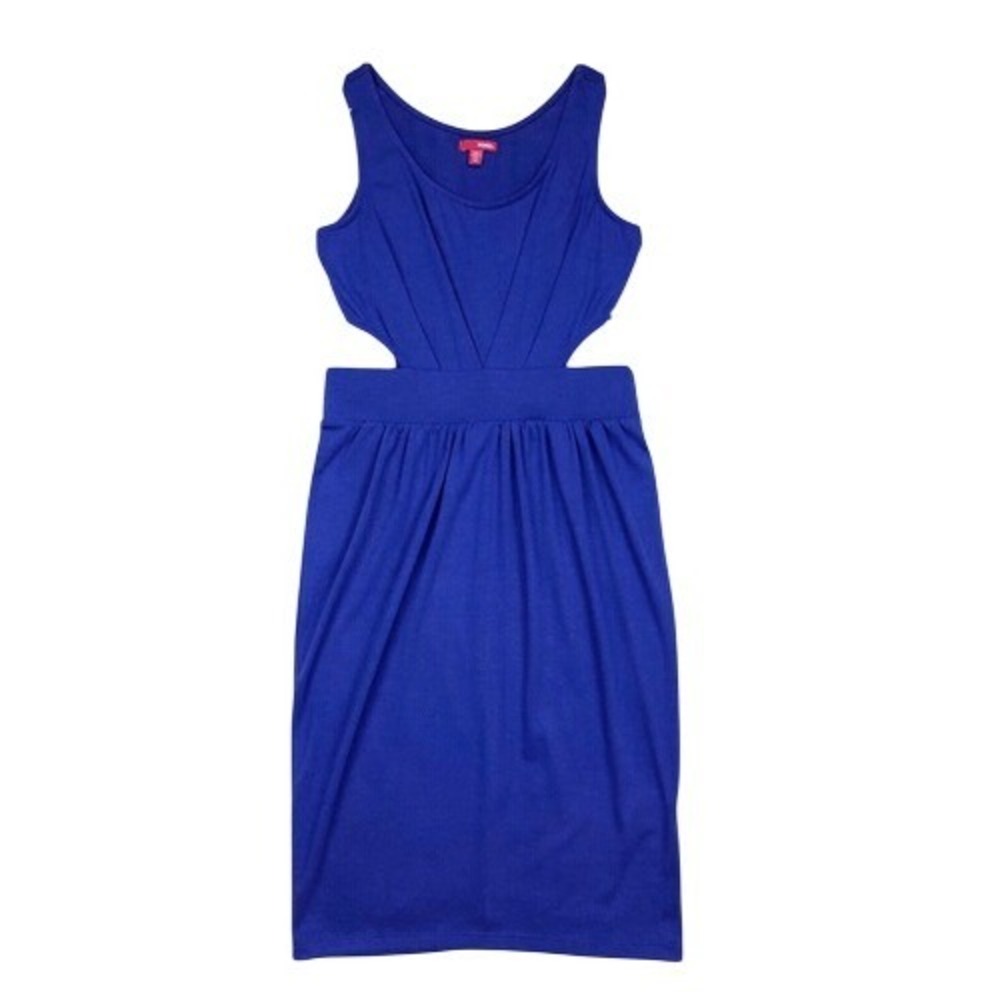 Bongo Bright Blue Sleeveless Cutout Bodycon‎ Dress Size Small